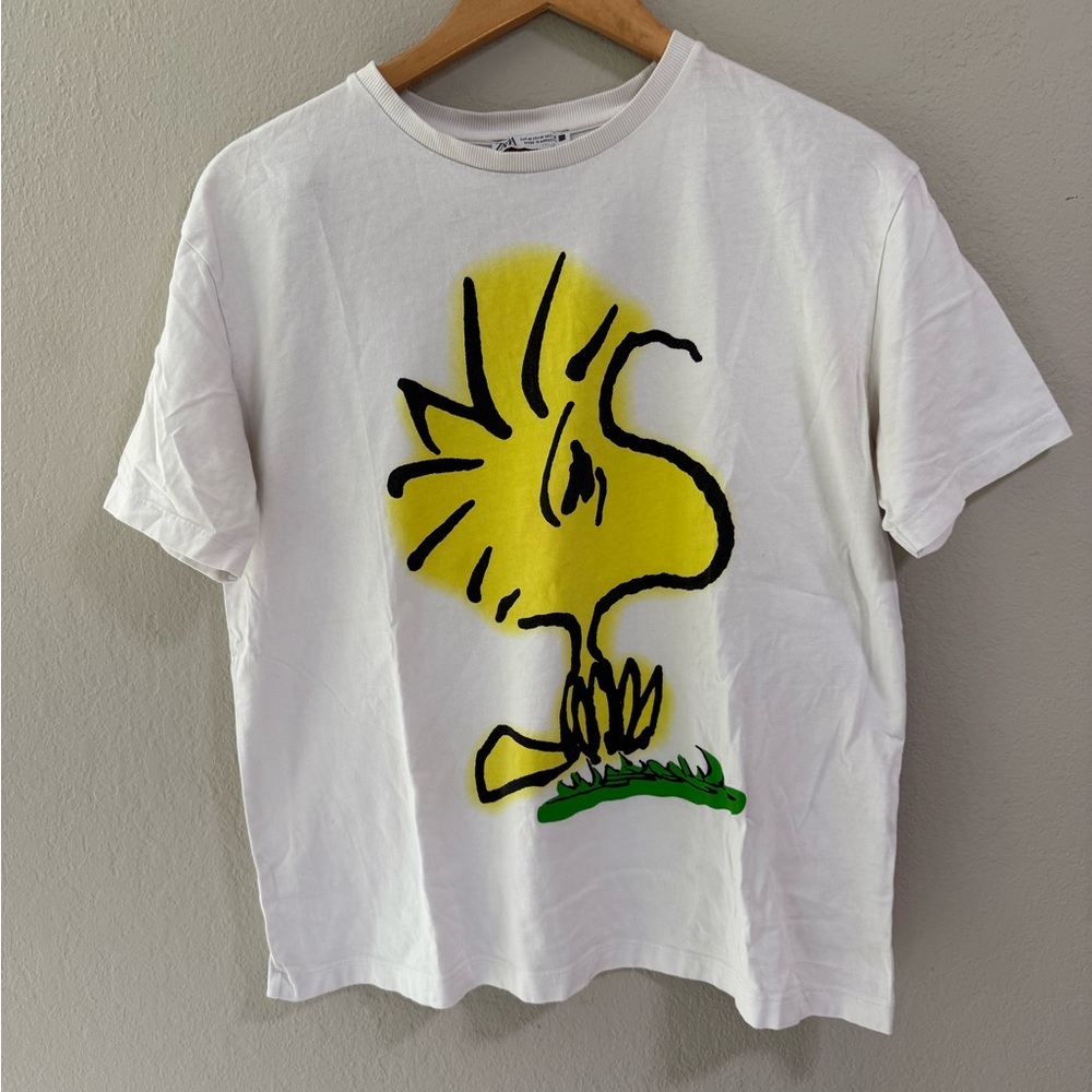 Zara x Peanuts Woodstock Graphic Tee White Size M
